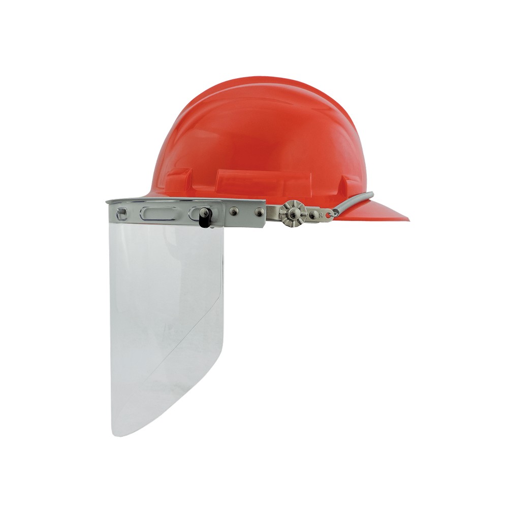 Global Glove HH-V4 Bullhead Safety Head Protection Clear Cylinder Polycarbonate Face Shield