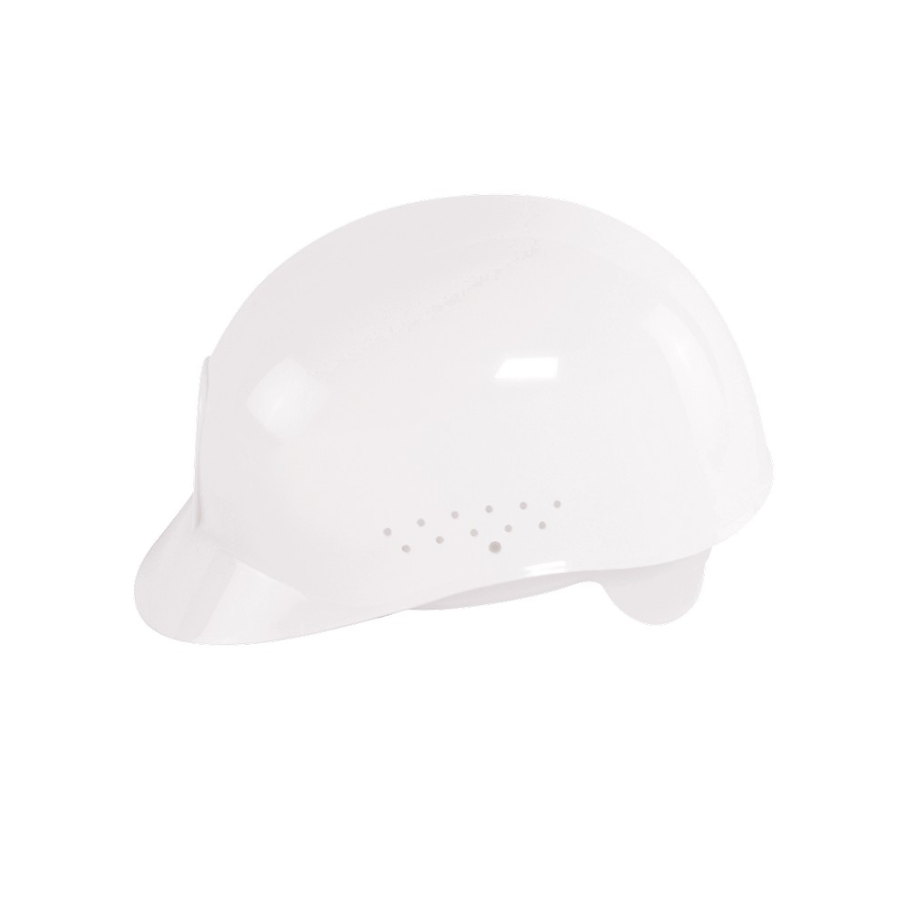 Global Glove HH-BC1-W Bullhead Safety Head Protection White Vented Bump Cap With Four-Point Slide Lock Suspension