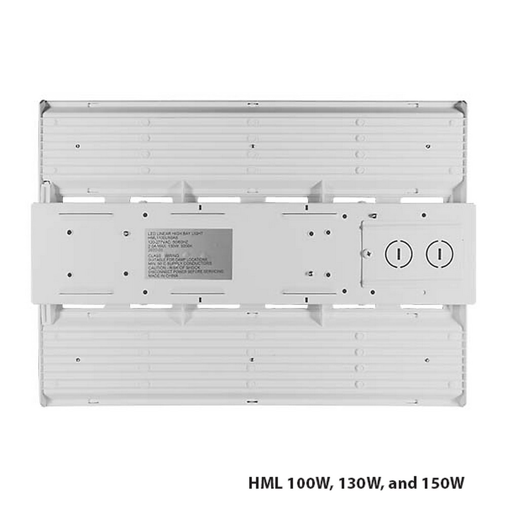 NICOR HML1150U40AS HML1 150W Linear LED High Bay With Sensor Socket 4000K 20675Lm 120-277V 86 CRI 0-10V Dimming White