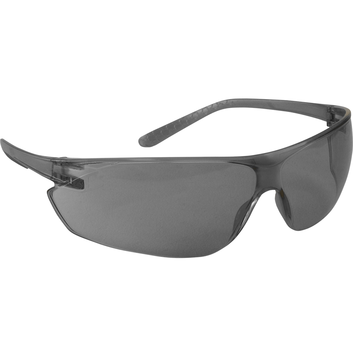 PIP 250-14-0001 Zenon Ultra-Lyte Rimless Safety Glasses with Gray Temple, Gray Lens and Anti-Scratch Coating