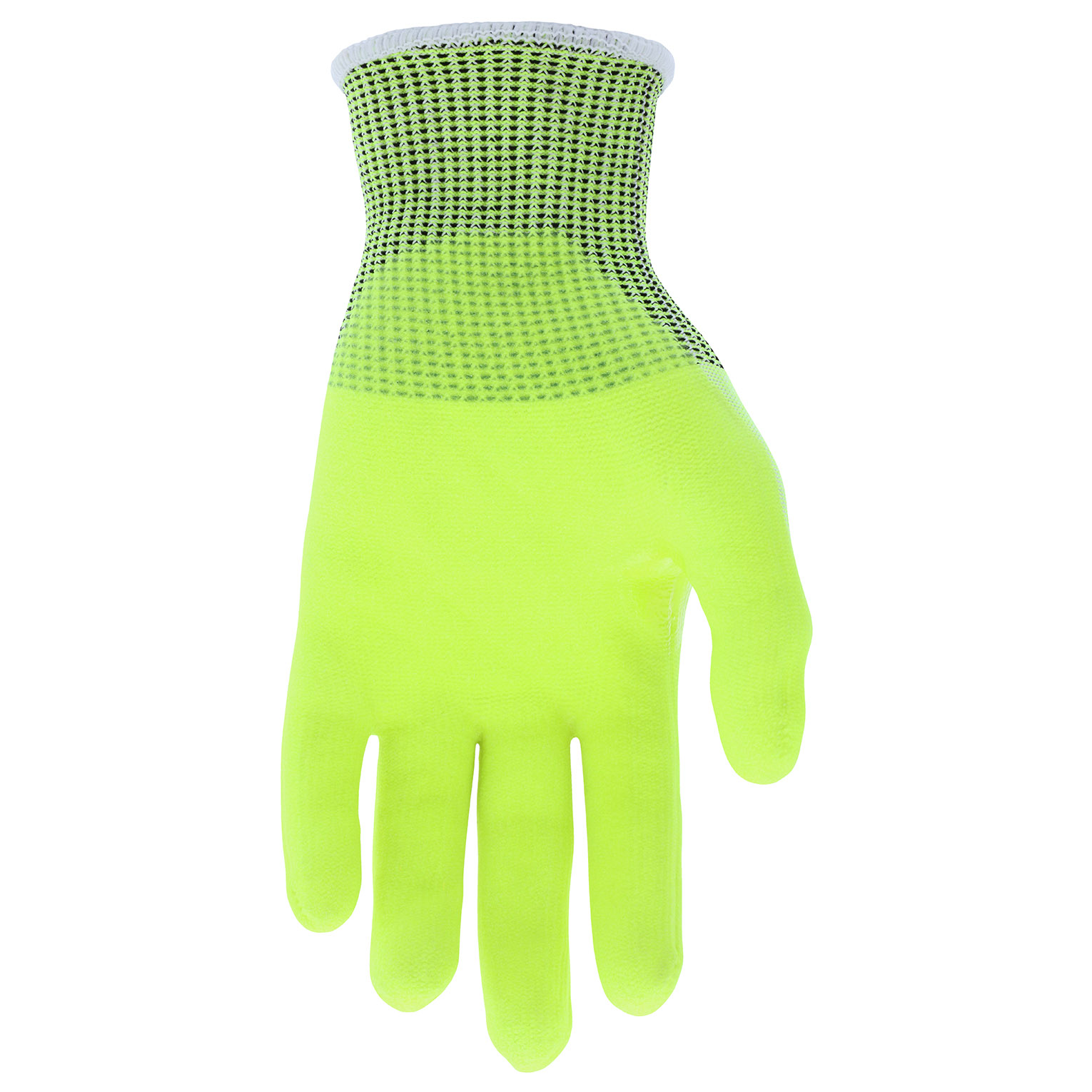 MCR Safety 9277NF Cut Pro 13 Gauge HyperMax Shell NFT Coated Palm and Fingertips Hi-Visibility Cut Resistant Work Gloves Reinforced Thumb Crotch