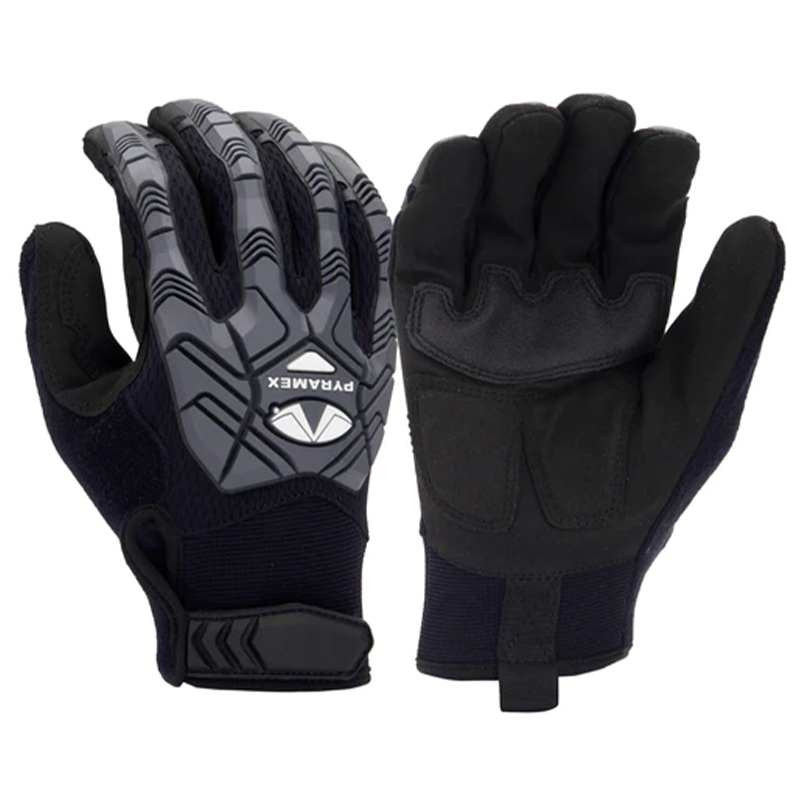 Pyramex Safety GL204HT - Impact Gloves Synthetic Leather PVC Palm Patch