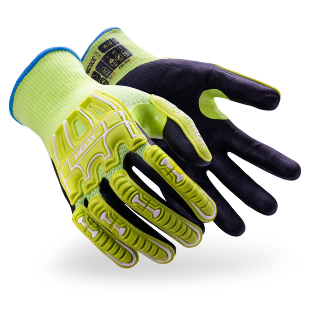 HexArmor 3062IMP Helix 18 Gauge HPPE With Impact Protection And Foam Nitrile Coating, Cut Level A9 Glove
