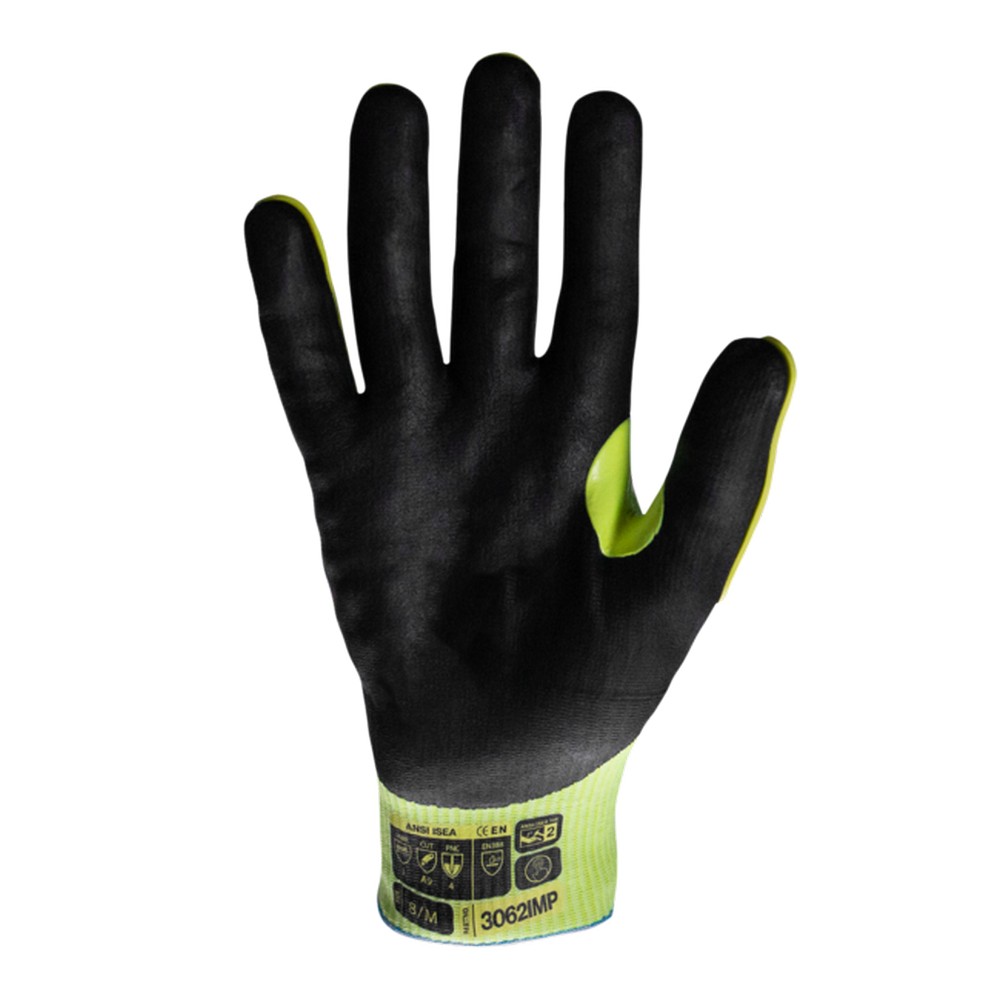 HexArmor 3062IMP Helix 18 Gauge HPPE With Impact Protection And Foam Nitrile Coating, Cut Level A9 Glove