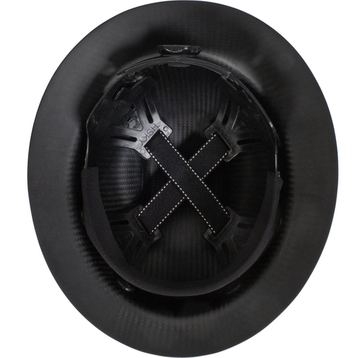 PIP 280-HP1471R-11M Wolfjaw Full Brim Smooth Dome Hard Hat with Matte Carbon Fiber Shell, 8-Point Riveted Textile Suspension and Wheel-Ratchet Adjustment