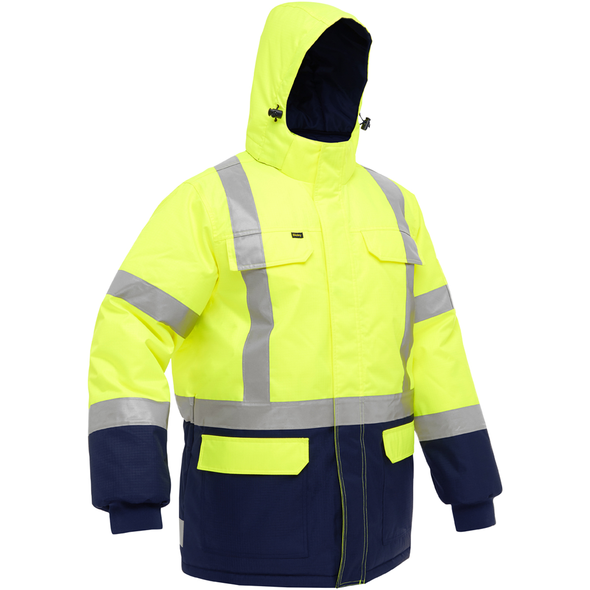 PIP 343M6450X Bisley ANSI Type R Class 3 and CSA Z96 Class 2 X-Back Extreme Cold Jacket with Navy Bottom