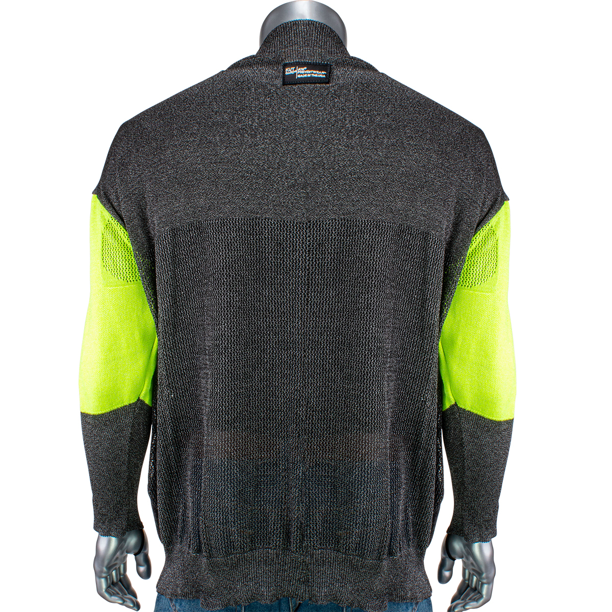 PIP P190SP3CMHVBUV-PP1TL Kut Gard ATA PreventWear ATA Blended Cut Resistant Pullover with Hi-Vis Sleeves