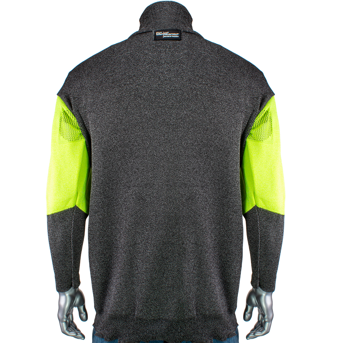 PIP P191SP-PP1-TL Kut Gard ATA PreventWear ATA Blended Cut Resistant Pullover with Hi-Vis Sleeves