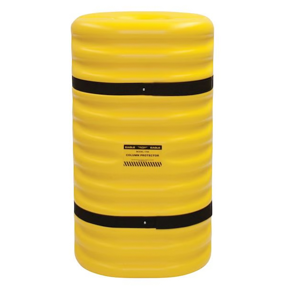 Justrite Safety Group 1708 8" Square Column Protector, Yellow
