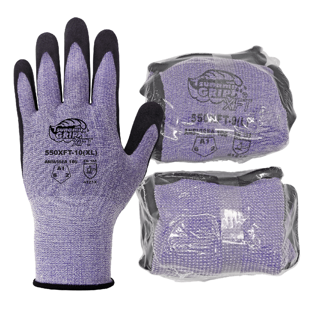 Global Glove 550XFT Tsunami Grip XFT - Xtreme Foam Technology Coated Gloves Vend Pack