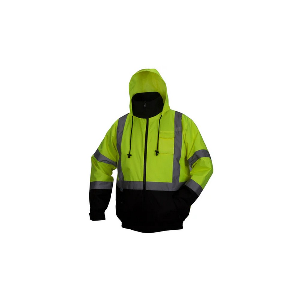 Pyramex Safety RJ3210T Class 3 Bomber Jacket Tall Lime