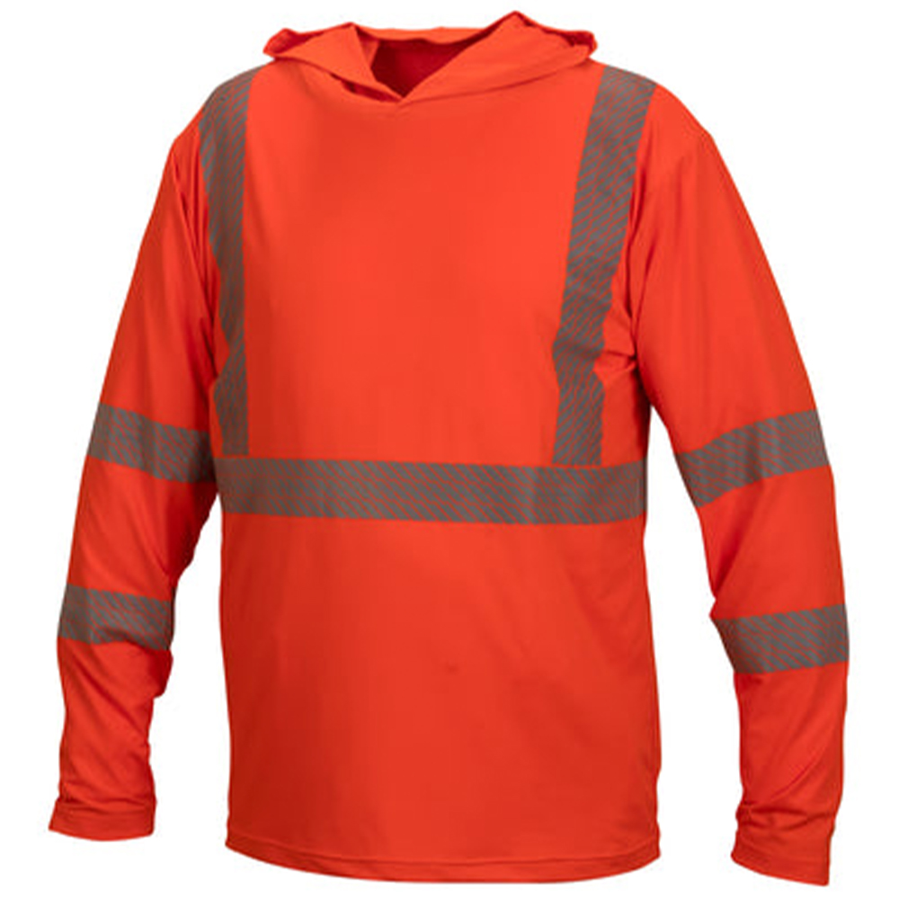 Pyramex Safety RLPH120 Long Sleeve Pullover Hoodie Class 2 Orange