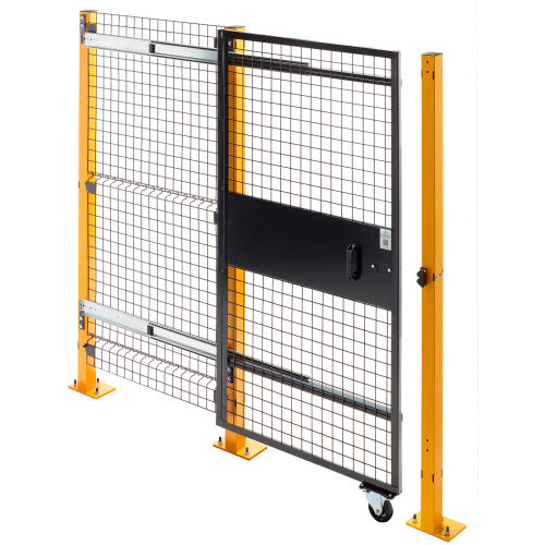 Husky Rack And Wire XG590590-097 Husky Rack & Wire,Velox, Machine Guard,Tunnel Door, Single 5'W x 7' 6"H, Slide Right to Open, Black