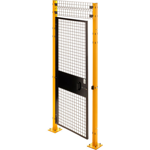 Husky Rack And Wire XG220490-094 Velox, Machine Guard Door, 4'W x 6' 6"H w/1ft Transom, HRSO, Black