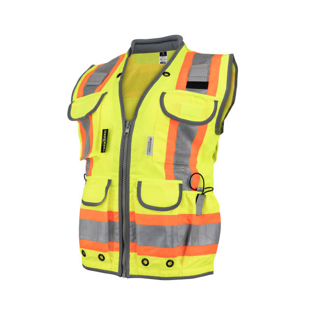 Radians SV55W Women's Heavy Duty Engineer Vest Hi-Vis Green