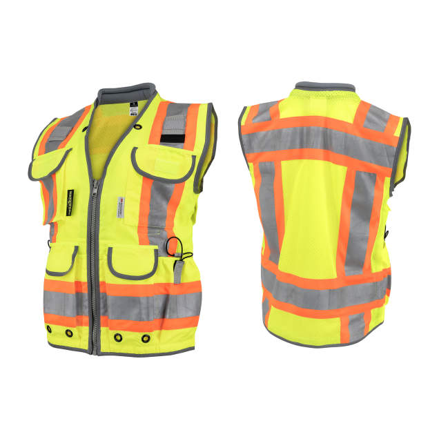 Radians SV55W Women's Heavy Duty Engineer Vest Hi-Vis Green