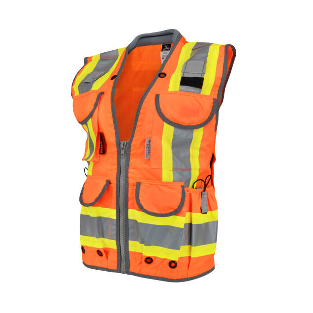 Radians SV55W Women's Heavy Duty Engineer Vest Hi-Vis Orange