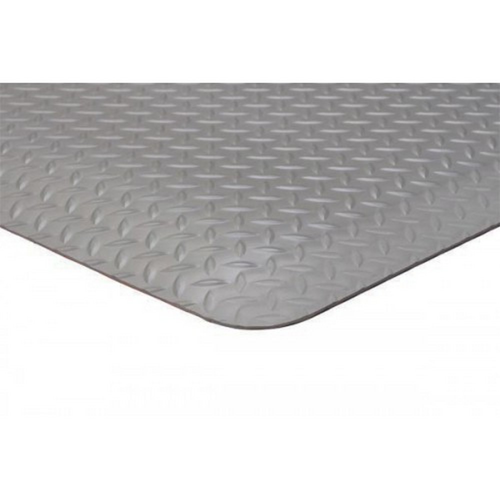 Apache Mills 39065070020000300 Anti-Fatigue Diamond Foot Grey Mat - 2x3