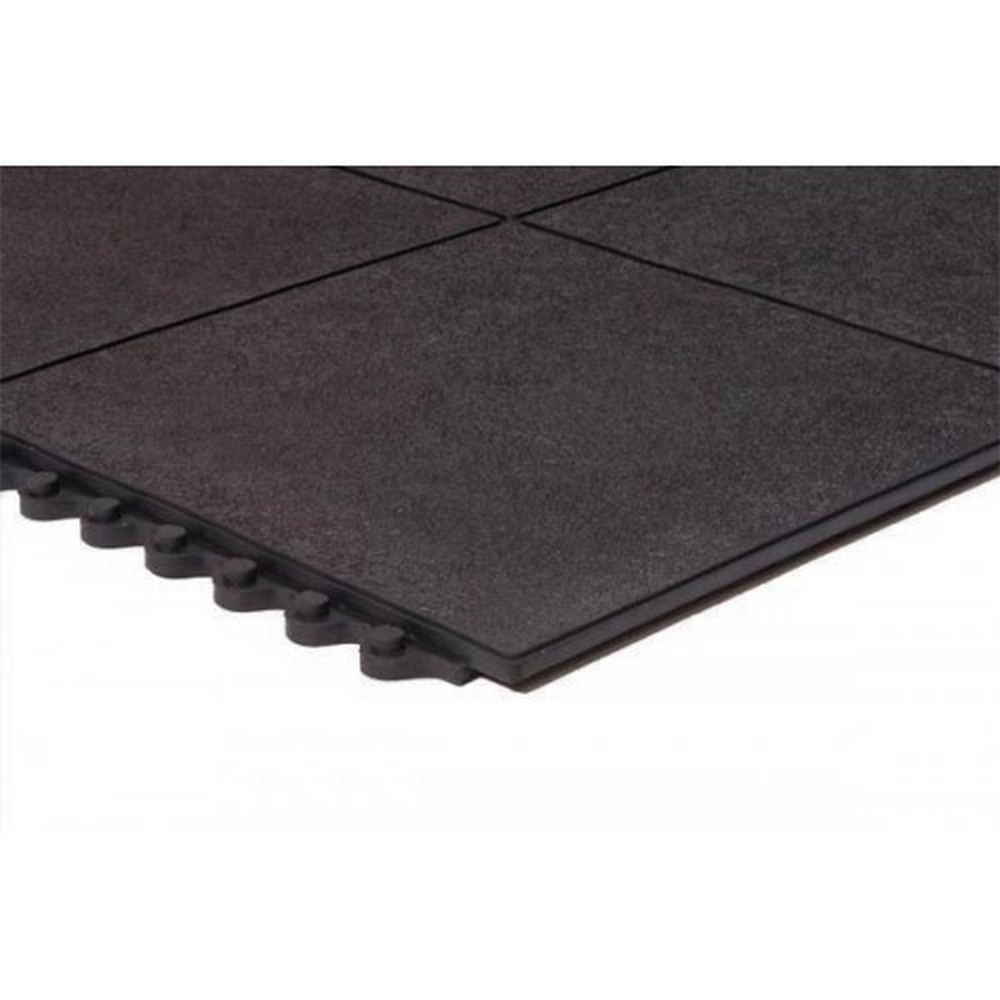Apache Mills 39478092030000300 Performa SD Grease Resistant Black Kitchen Mat - 3x3