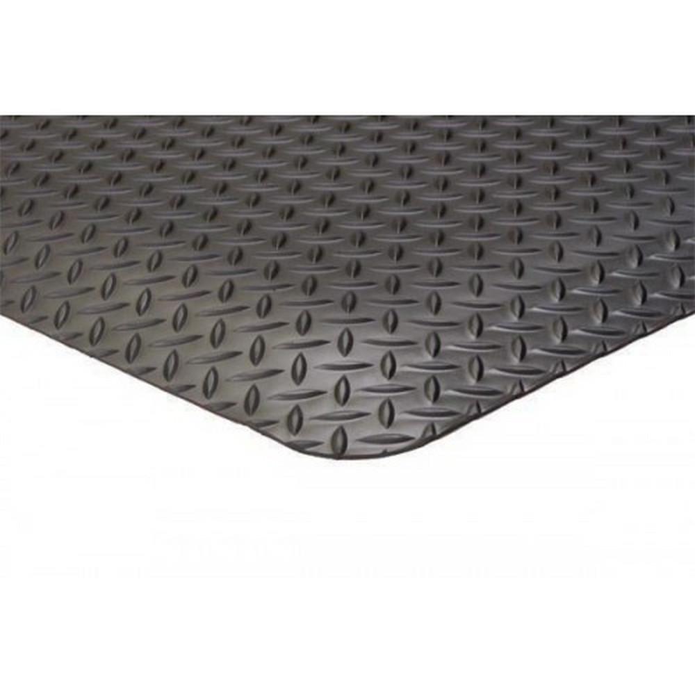 Apache Mills 39565090020000300 Anti-Fatigue Ultimate Diamond Foot Black Mat - 2x3