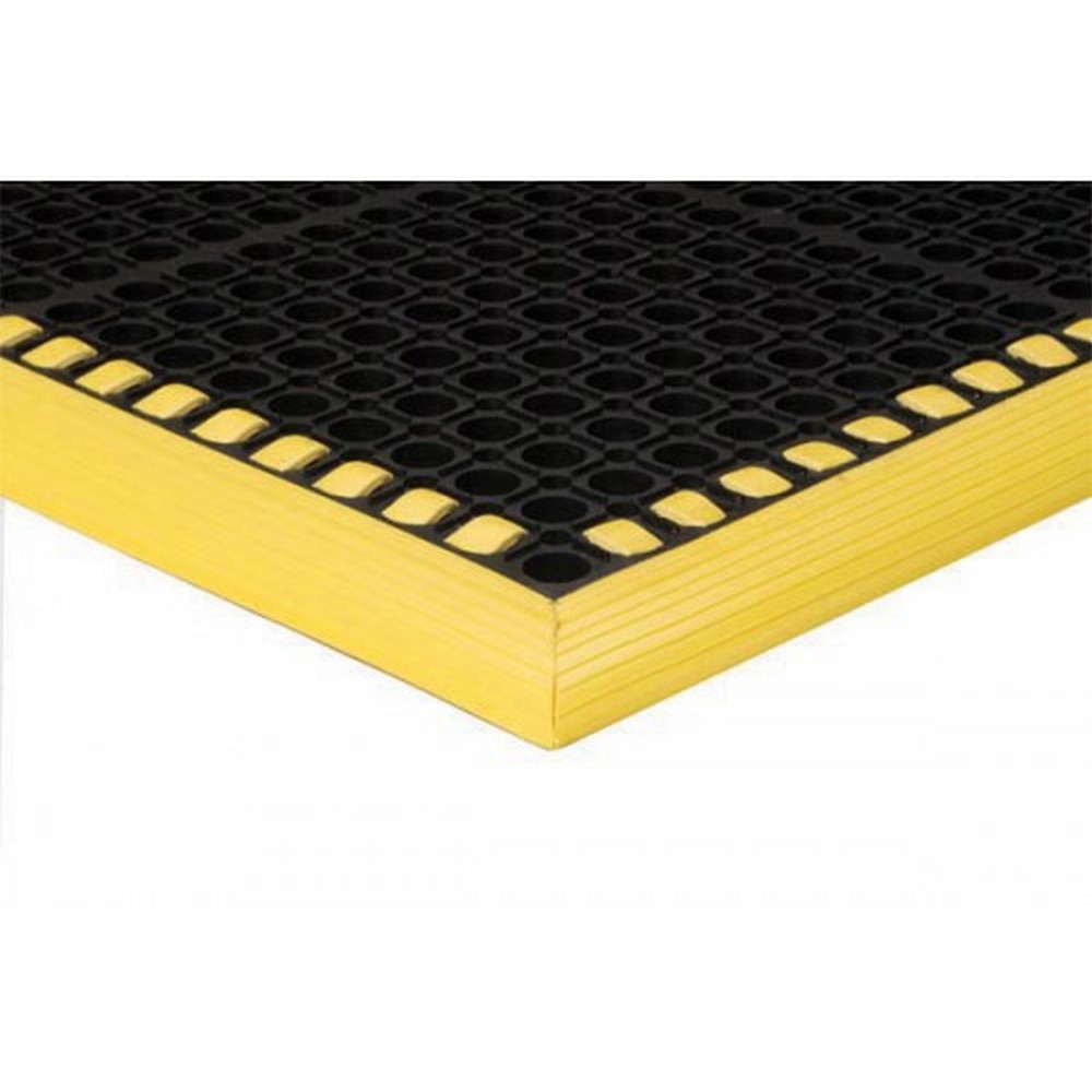 Apache Mills 46503090303800000 Safety Tru-Tread Black-Yellow Mat - 38x64