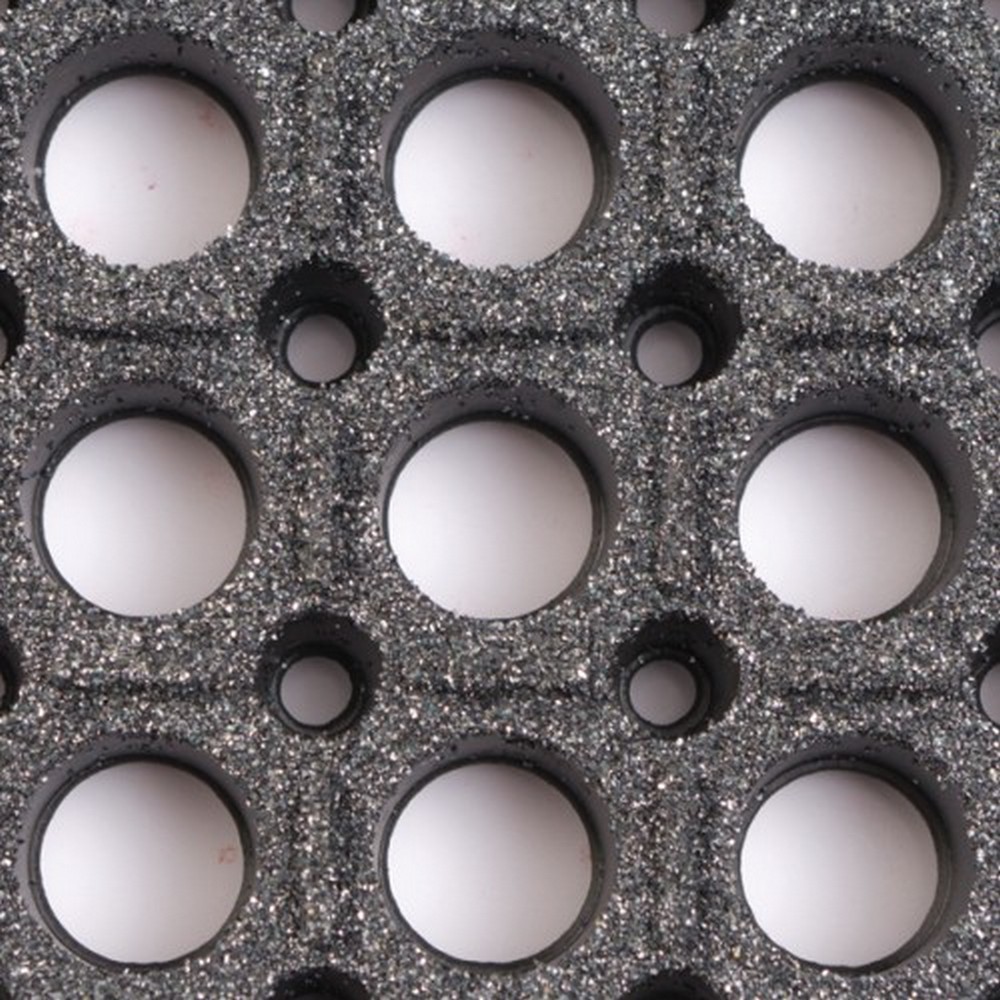 Apache Mills 39171092030001000 TruTread Grease Resistant Black Kitchen Mat - 3x10