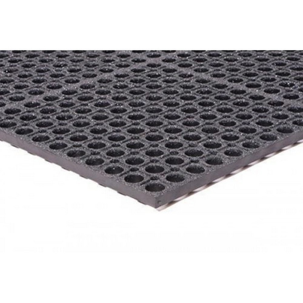 Apache Mills 39271092030001000 TruTread Grease Resistant Black-Grit Tuff Mat - 3x10