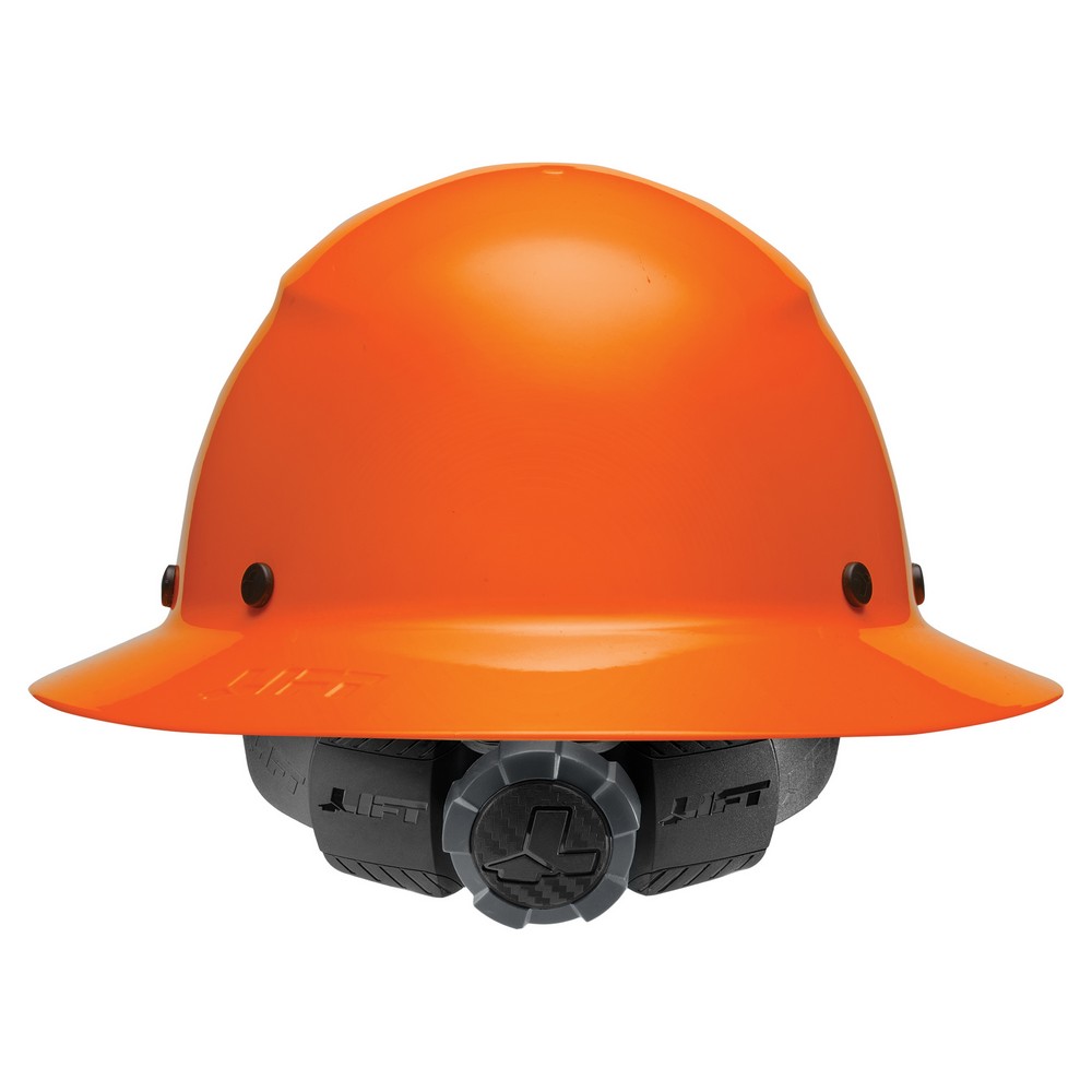 Lift Safety HDF-18OG DAX Fiber Resin Full Brim Hard Hat, Hi-Vis Orange