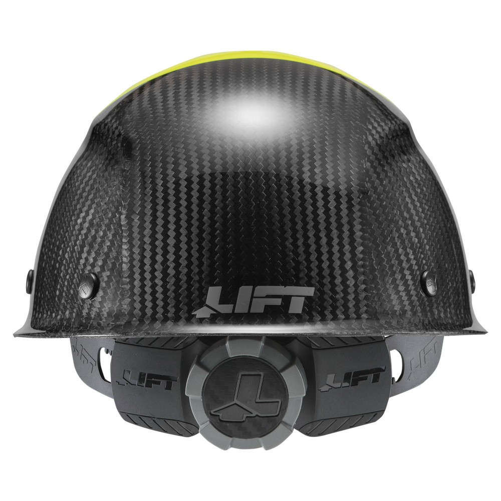 Lift Safety HDC50C-19HC DAX Carbon Fiber Cap Style Hard Hat, Yellow/Black