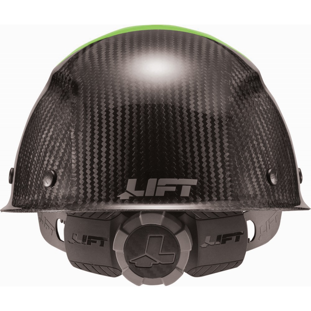 Lift Safety HDC50C-20GC DAX Carbon Fiber Cap Style Hard Hat, Lime Green/Black