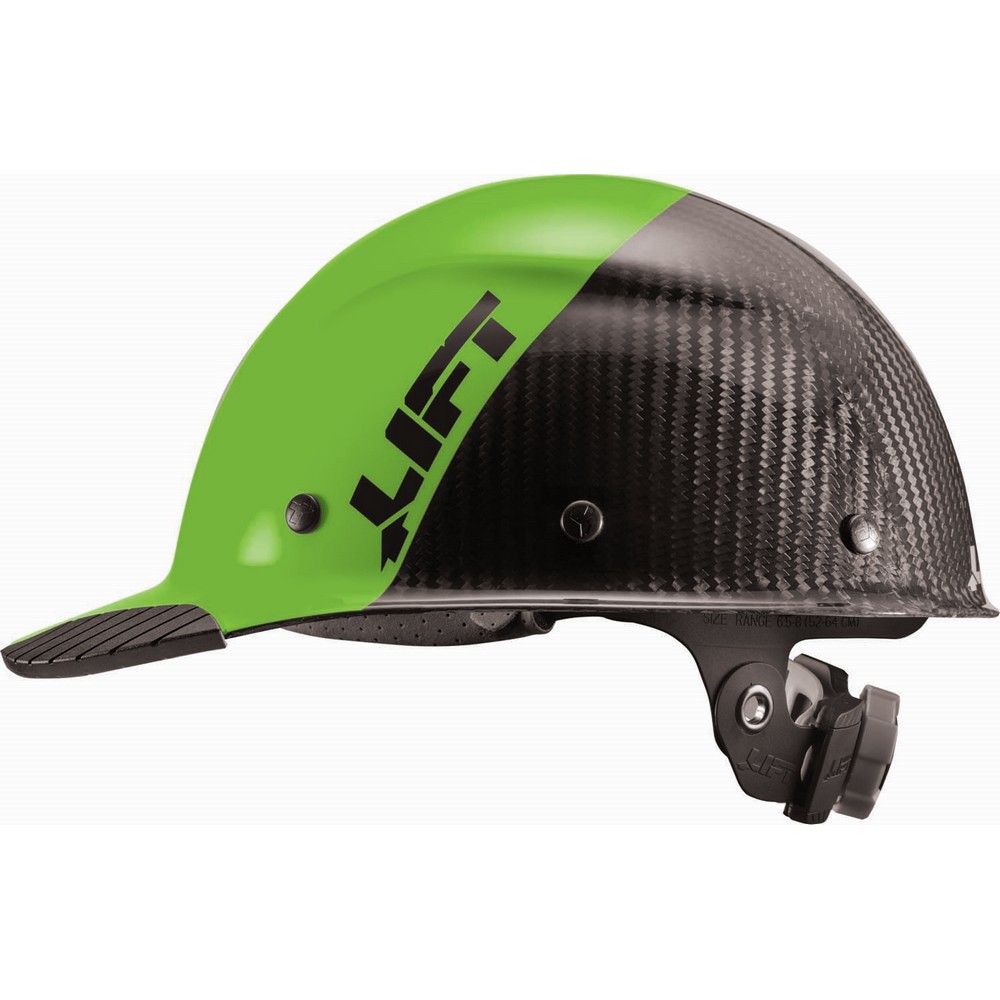 Lift Safety HDC50C-20GC DAX Carbon Fiber Cap Style Hard Hat, Lime Green/Black