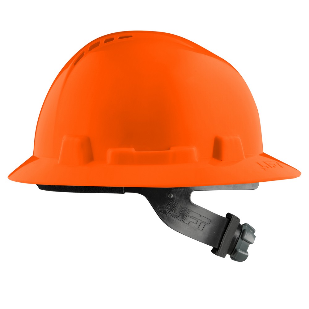 Lift Safety HBFC-20HO Briggs Vented Full Brim Hard Hat Hi-Vis Orange