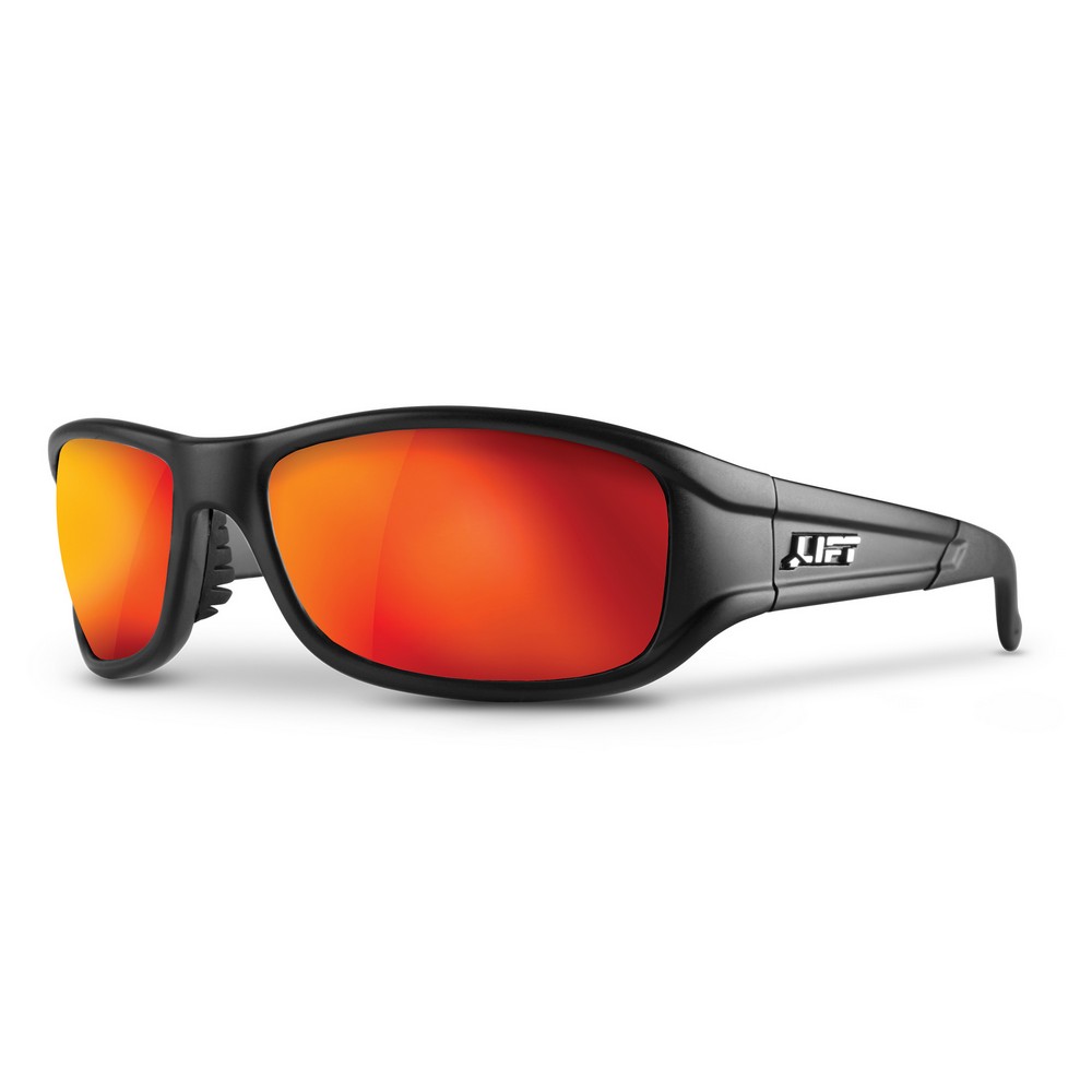 Lift Safety EAS-15MKRR ALIAS Safety Glasses Matte Black, Red Revo Lens