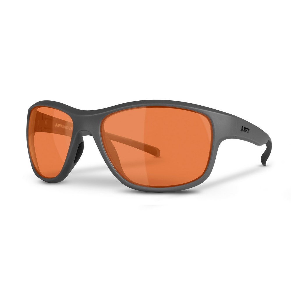 Lift Safety EDE-21DGA Delamo Safety Glasses Dark Gray, Amber Lens