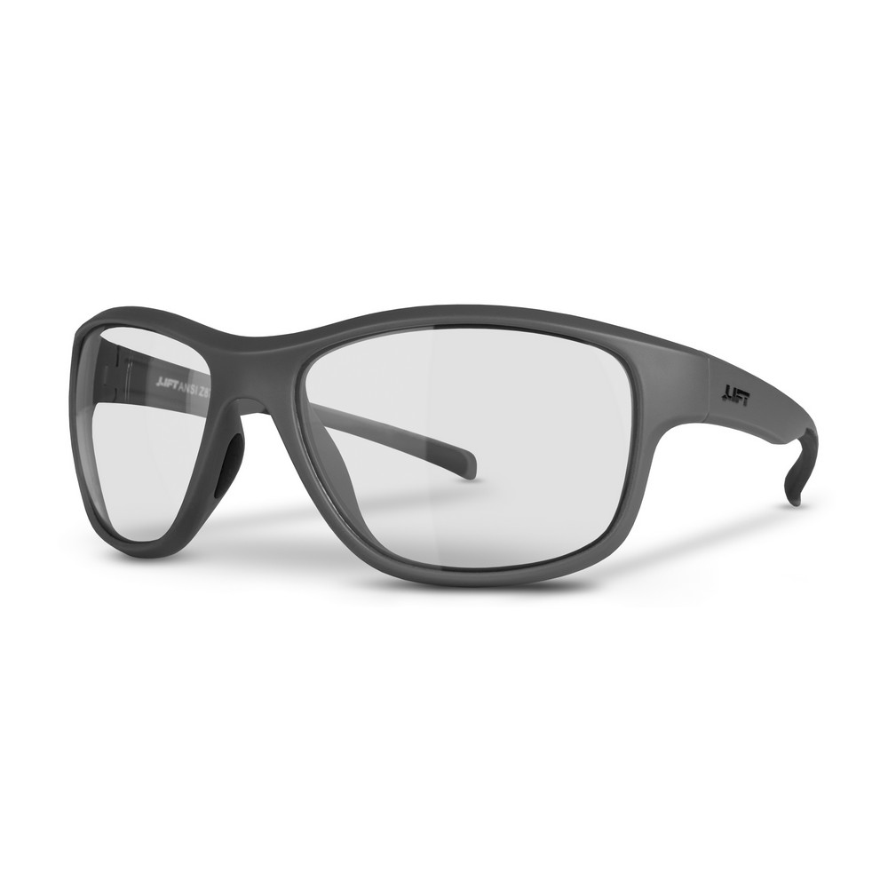 Lift Safety EDE-21DGC Delamo Safety Glasses Dark Gray, Clear Lens