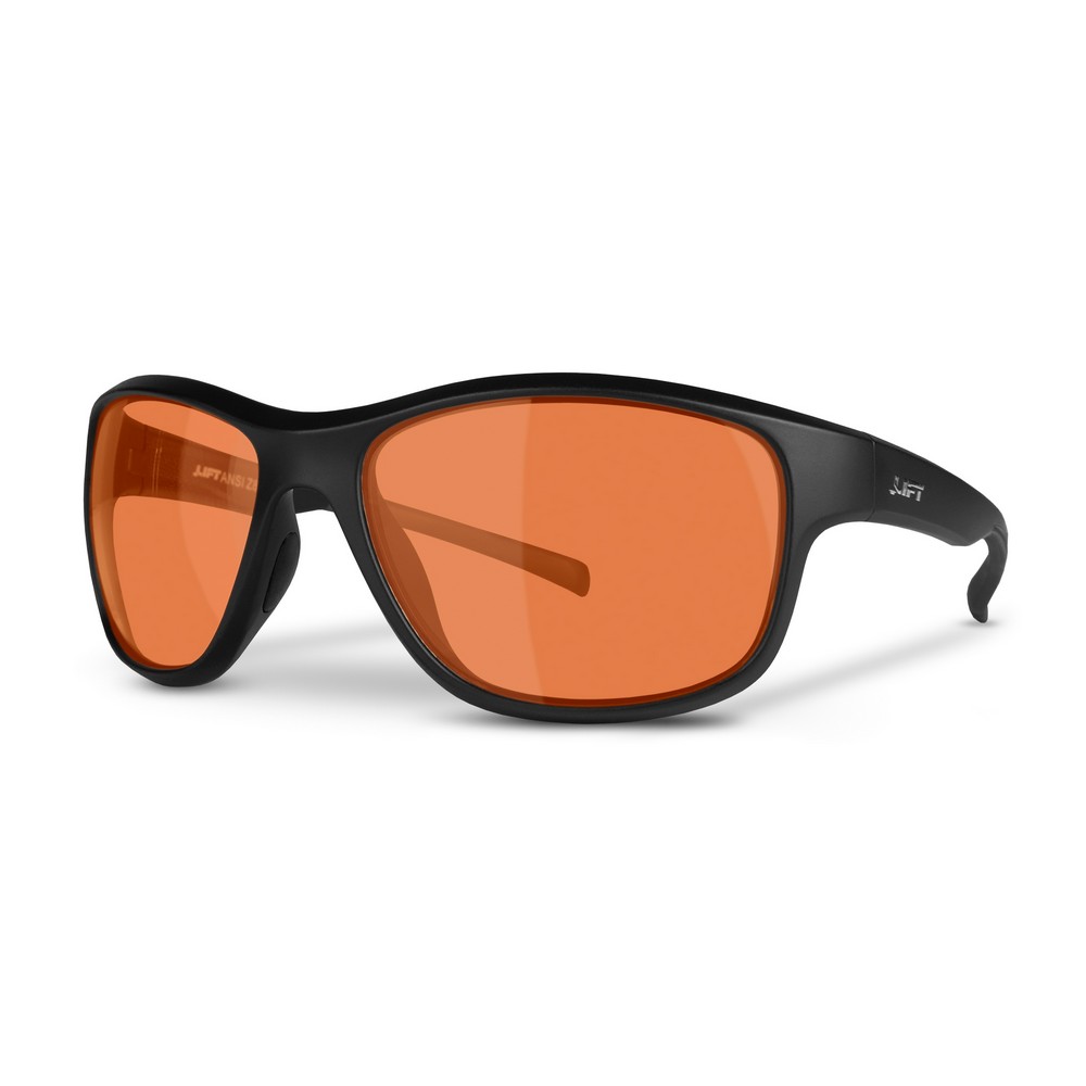 Lift Safety EDE-21MKA Delamo Safety Glasses Black Matte, Amber Lens