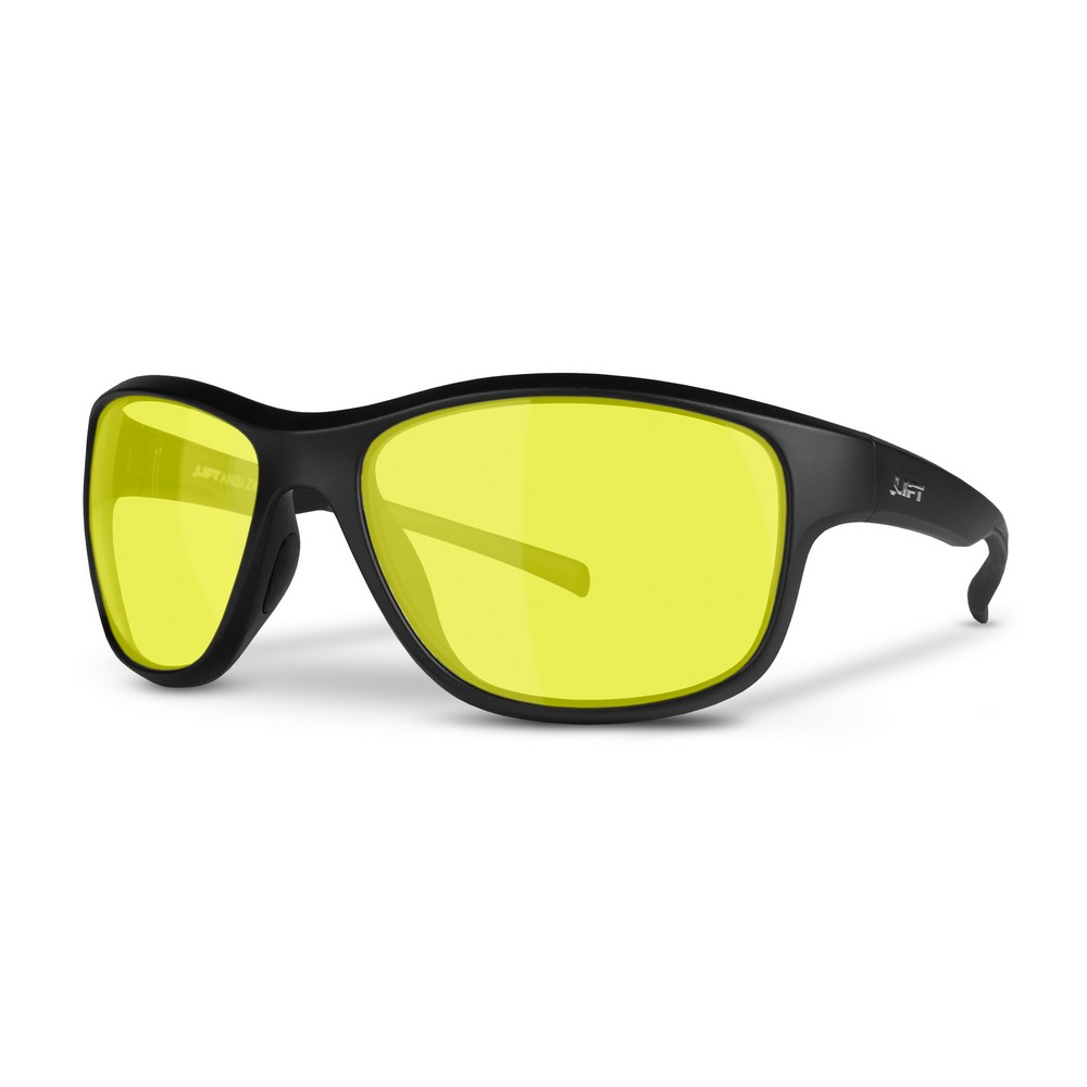 Lift Safety EDE-21MKY Delamo Safety Glasses Black Matte, Yellow Lens