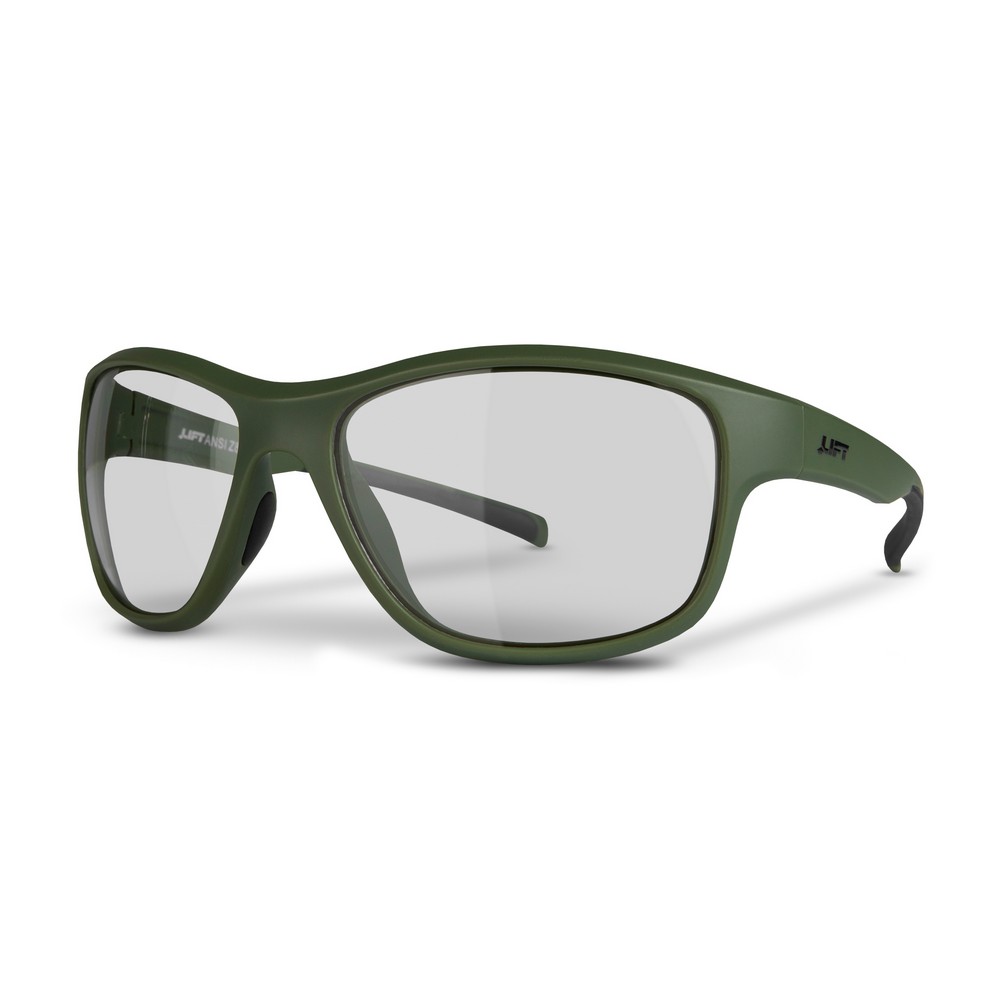 Lift Safety EDE-21ODC Delamo Safety Glasses Olive Drab, Clear Lens