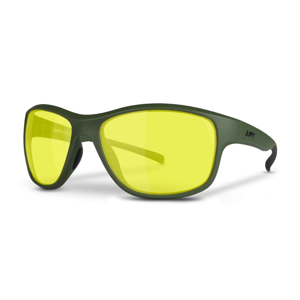 Lift Safety EDE-21ODY Delamo Safety Glasses Olive Drab, Yellow Lens