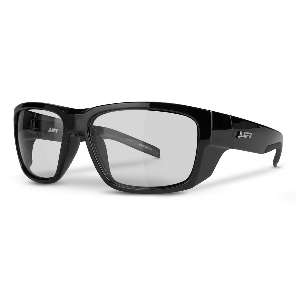 Lift Safety EFU-21BKC Fusion Safety Glasses Black Gloss, Clear Lens