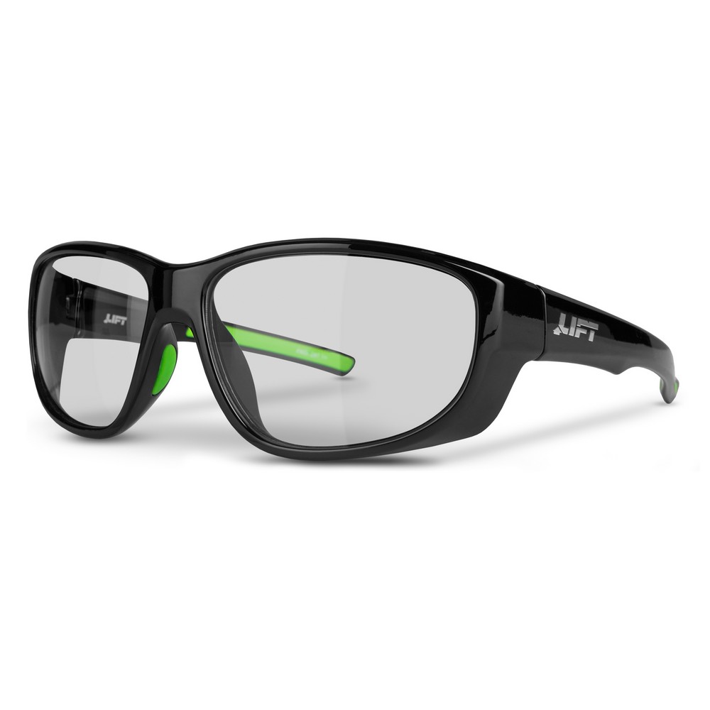Lift Safety EGU-21BKC Guardian Safety Glasses Black Gloss, Clear Lens
