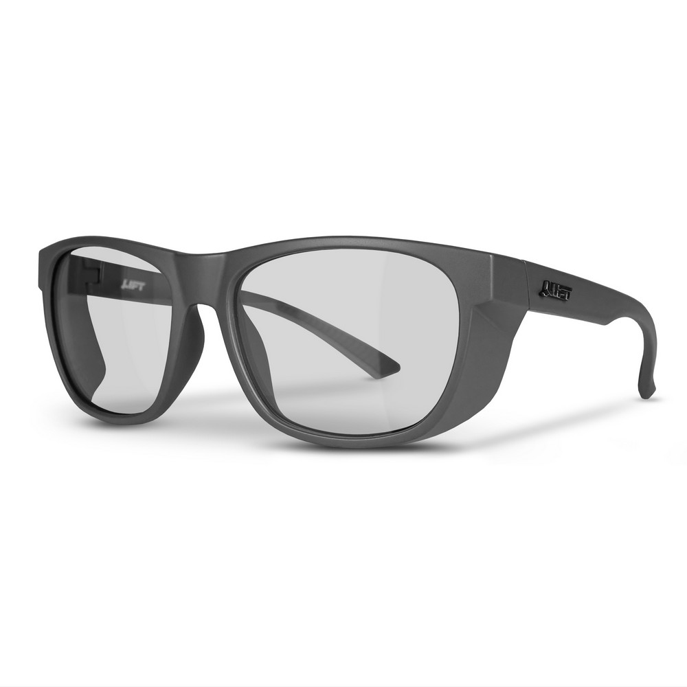 Lift Safety ETR-21GMC Tracker Safety Glasses Gray Matte, Clear Lens