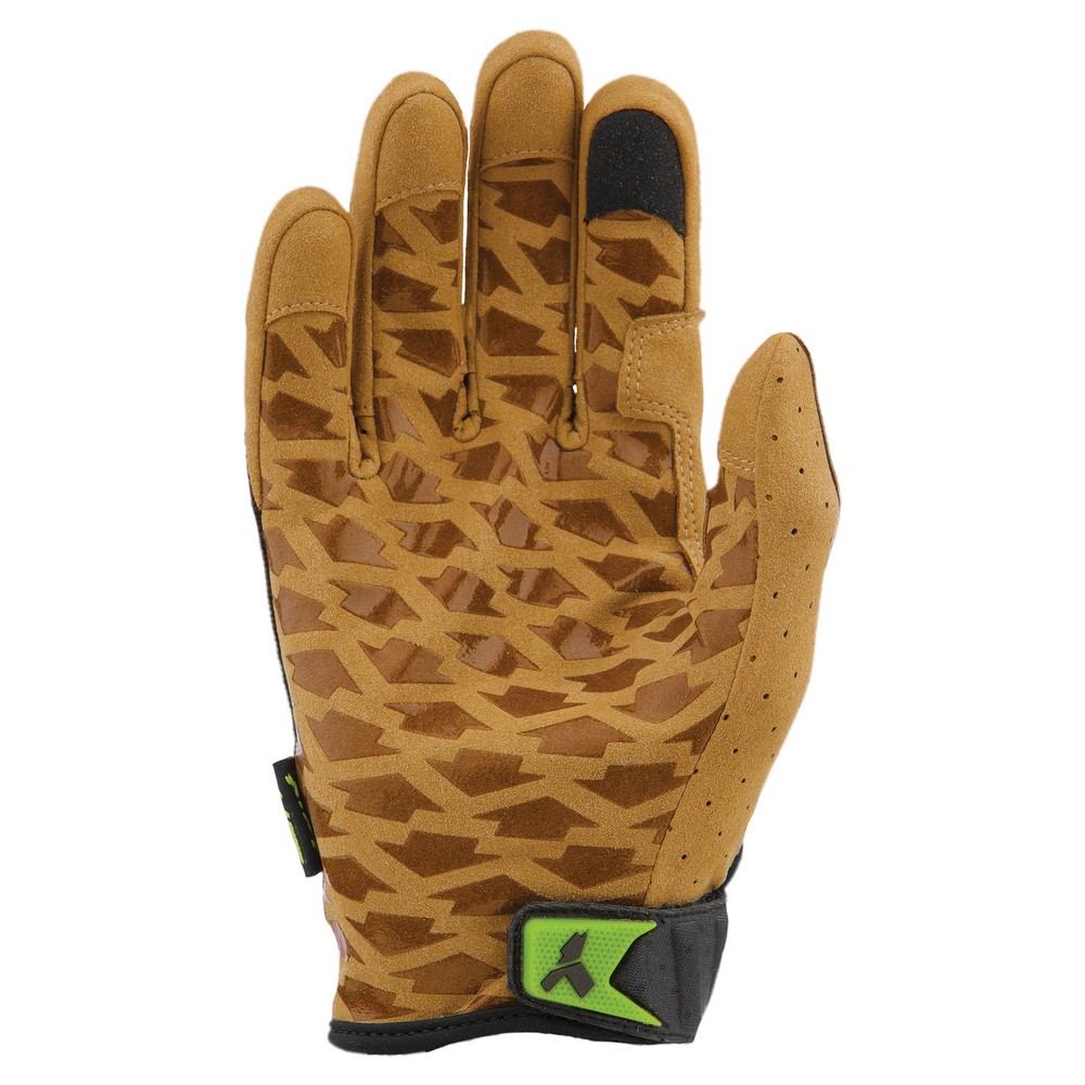 Lift Safety GHR-17YBRS Handler Leather Silicone Grip Glove, Gray/Black