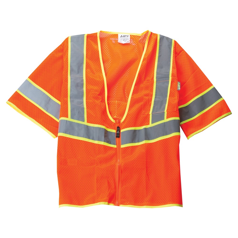 Lift Safety AV3-14EM Viz Pro 3 Class 3 Vest, Hi-Vis Orange