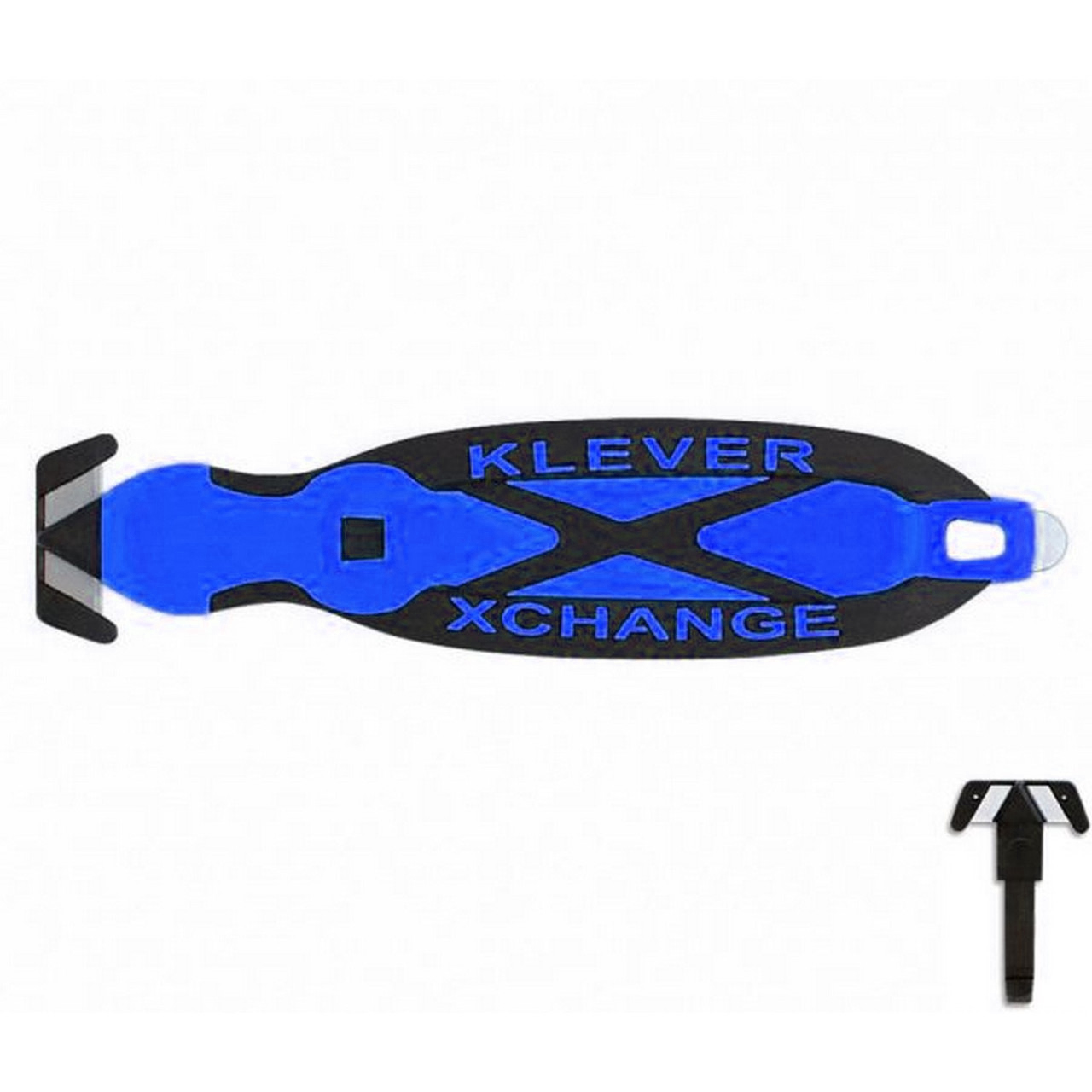 Klever KCJ-XC-20B 6-1/4" Blue 2 Blade XChange Fixed Blade Safety Cutter