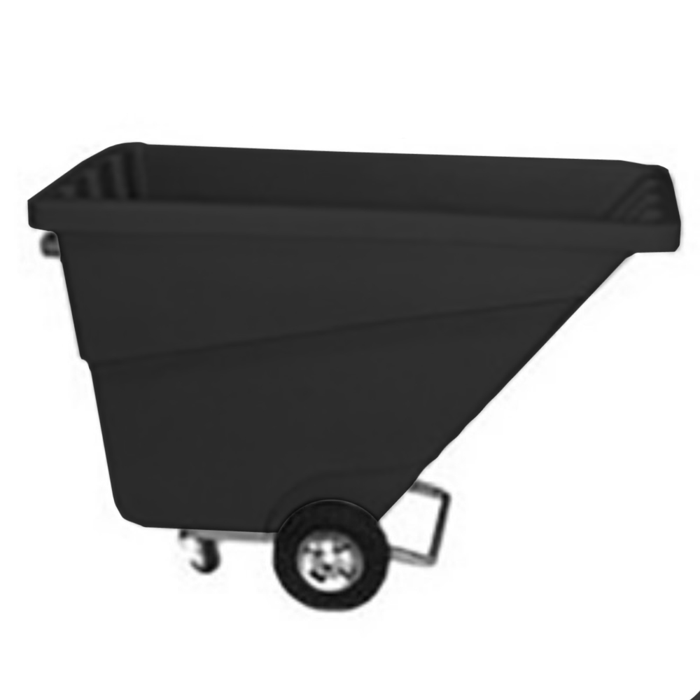 DPI 7500 Heavy Duty Plastic Tilt Truck 1/2 Yard, 400 LB Capacity Black