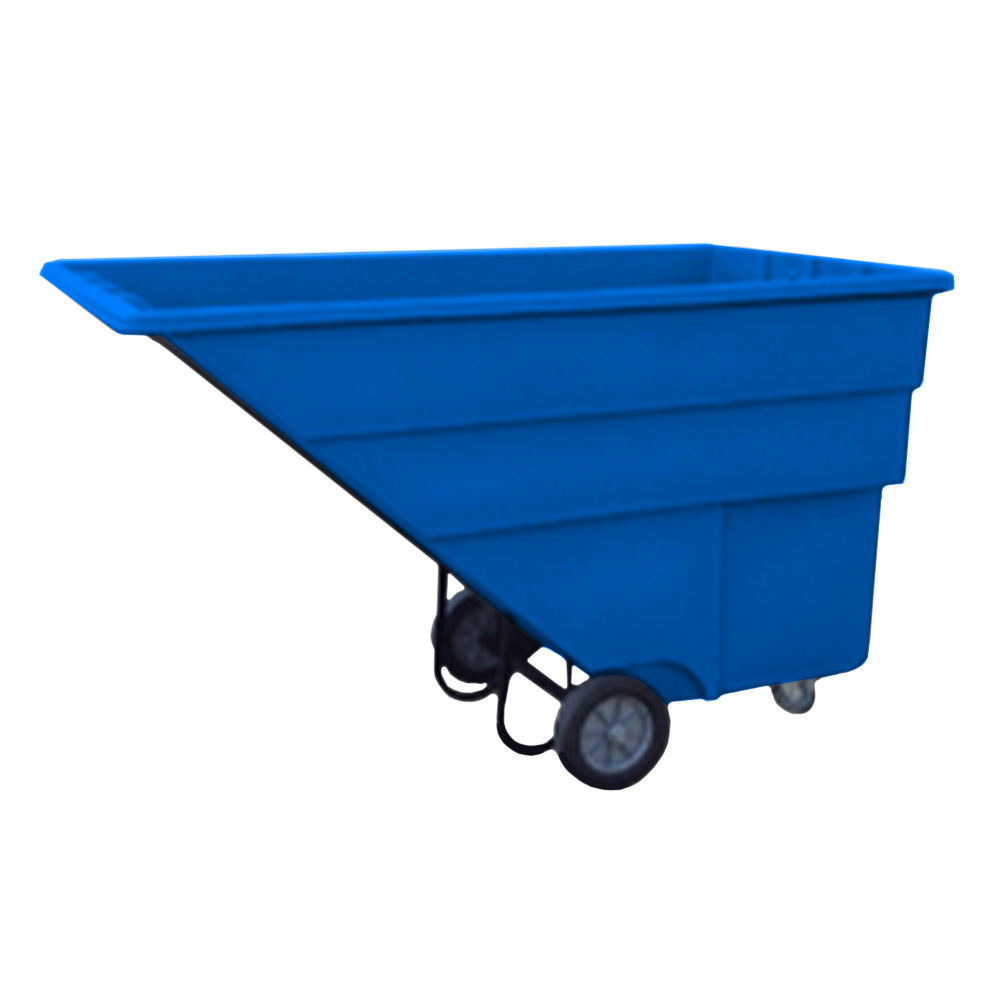 DPI 7700 Heavy Duty Plastic Tilt Truck 1.7 Yard, 1,500 LB Capacity Blue