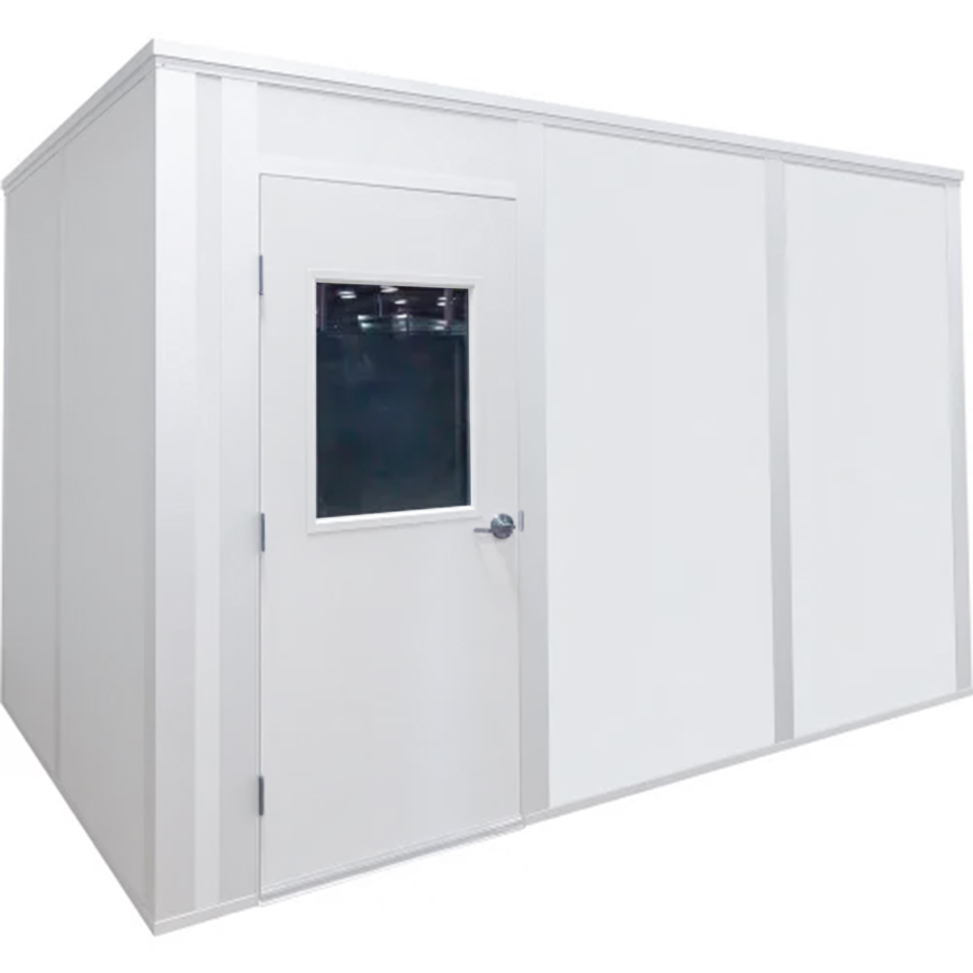 Porta-King G_SDW121240 Inplant Office, White Vinyl Int & Gray Stl Ext, 12x12, 4-Wall, Class A Fire & STC27 Sound