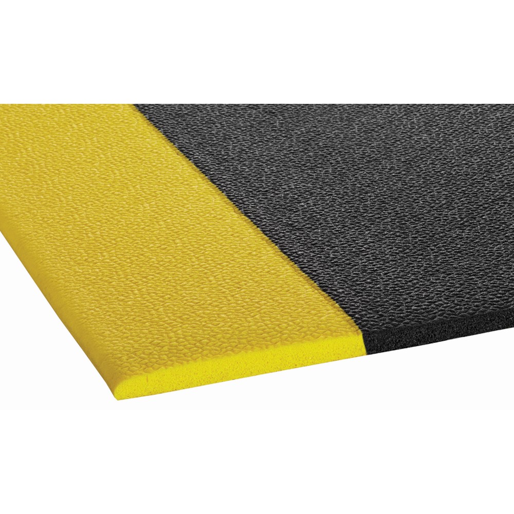 Crown Matting CK41224YB Comfort-King 1/2 2'x60' Black w/Yellow Anti-Fatigue Matting