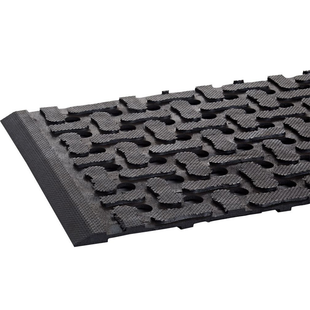 Crown Matting KS 0039BK Safe-Flow Plus 3'x9' Black Anti-Fatigue Matting